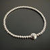 Handmade Ginkgo Bead sterling silver bracelet