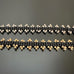 matte black hand stitched beaded bracelets with either gold or accents