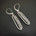 Paper Clip Style sterling silver and clear crystal earrings