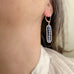 Paper Clip Style sterling silver and light sapphire crystal earrings