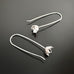 longer tulip shaped handmade sterling silver earrings