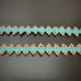 Turquoise hand stitched beaded bracelets with either gold or silver accents